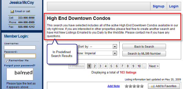Predefined Search and Form Headers